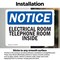 Signmission Electrical Room Telephone Room Inside, 5 in W x Rectangle, Vinyl Decal OS-2PACK-NS-D-35-L-11692 - alternate 4
